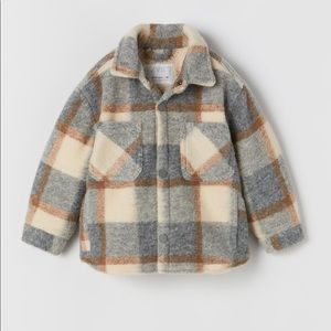 NWT Zara plaid coat
